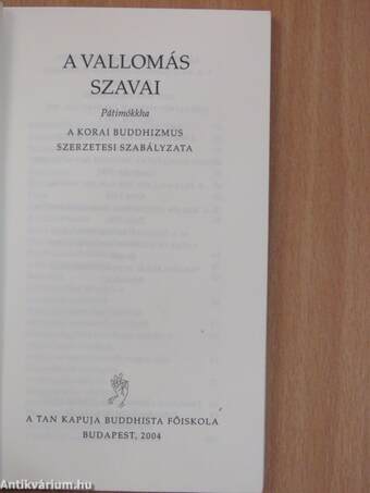 A vallomás szavai