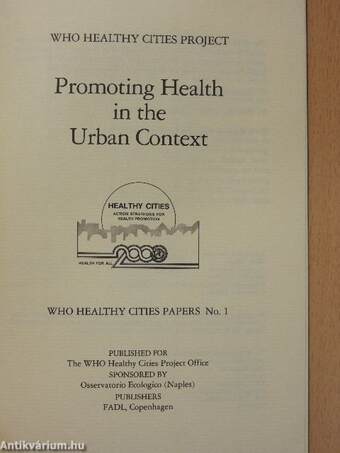 Promoting Health in the Urban Context