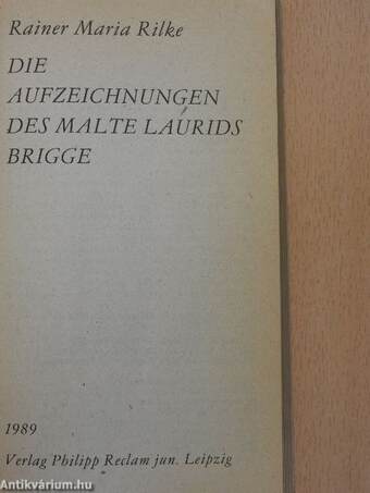 Die Aufzeichnungen des Malte Laurids Brigge