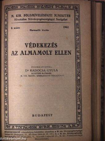 Az őszibarackfa levélfodrosodása/Általános védekező munkák a gyümölcsösben/Védekezés a poloskaszagú szilvadarazsak ellen/Védekezés a vértetű ellen/Védekezés a drótférgek ellen/Védekező eszközök és gépek a gyümölcsösben/Védekezőszerek a gyümölcsösben