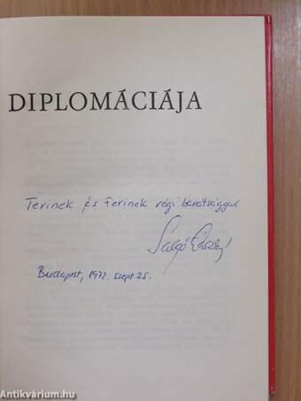 De Gaulle diplomáciája (dedikált példány)