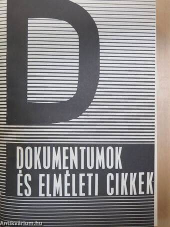 Dokumentumok és elméleti cikkek 1969. január-december I-III.