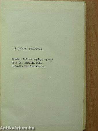 Az özönvíz balladája/Az arany ember/Salamon király kincse/Aranykoporsó/Nemo kapitány/Koldus és királyfi