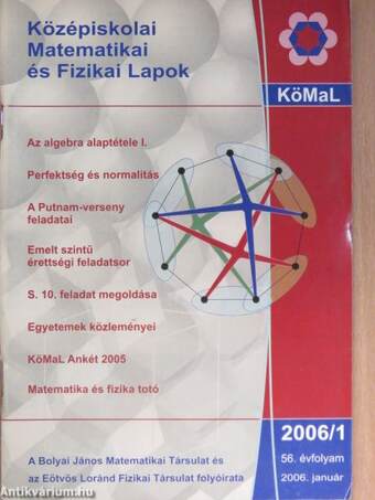 Középiskolai Matematikai és Fizikai Lapok 2006. (nem teljes évfolyam)