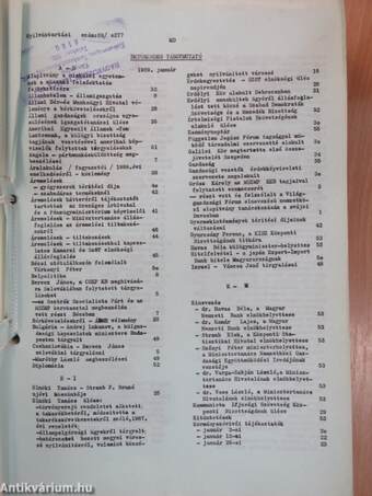 MTI magyar dokumentáció 1989. január-december