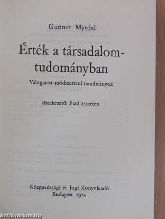 Érték a társadalomtudományban