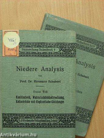 Niedere Analysis I-II.