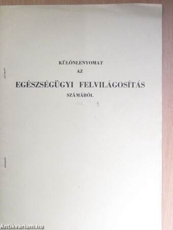 Egészségügyi nevelés a fővárosi általános- és középiskolákban az 1964-65. tanévben