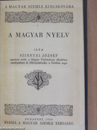 A magyar nyelv