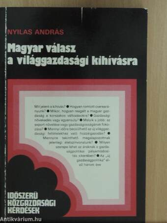 Magyar válasz a világgazdasági kihívásra