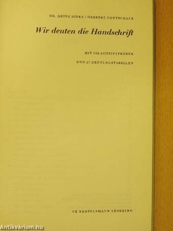 Wir deuten die Handschrift