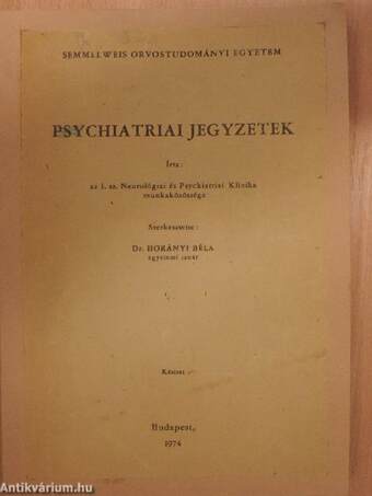 Psychiatriai jegyzetek