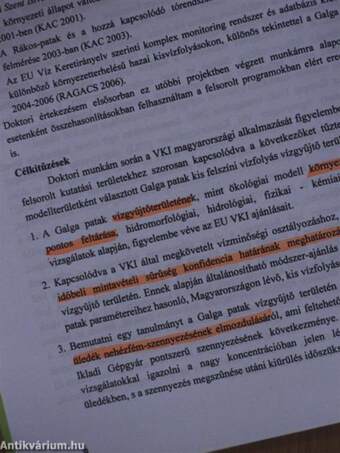 Kis vízfolyások komplex monitoringrendszerének kidolgozása a Galga patak példáján