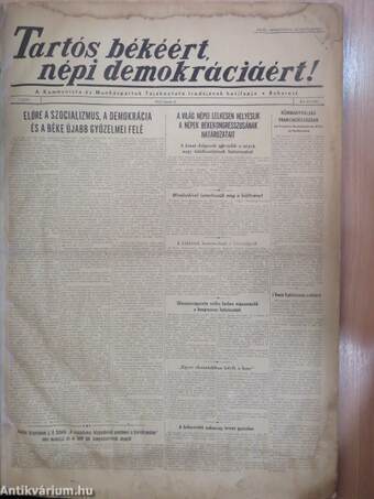 Tartós békéért, népi demokráciáért! 1953. január-december