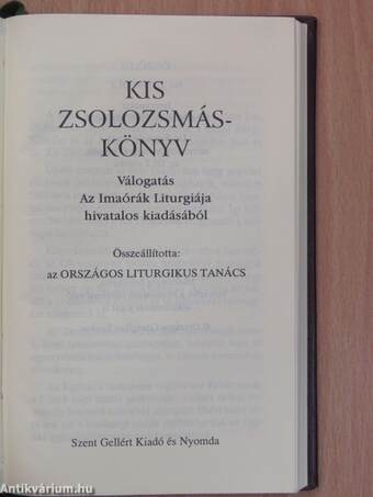 Kis zsolozsmáskönyv