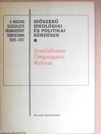 Szocializmus önigazgatás reform