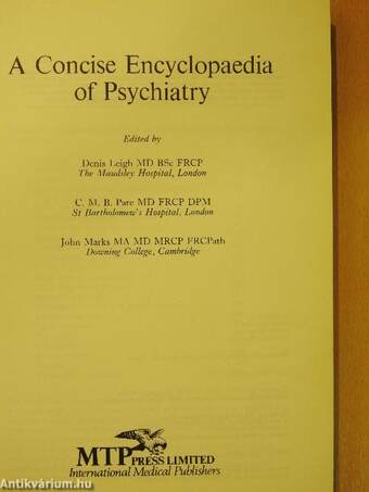 A Concise Encyclopaedia of Psychiatry