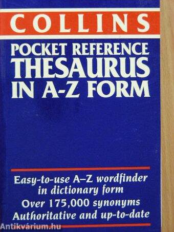 Collins pocket reference thesaurus in A-Z form