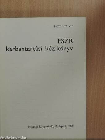 ESZR karbantartási kézikönyv