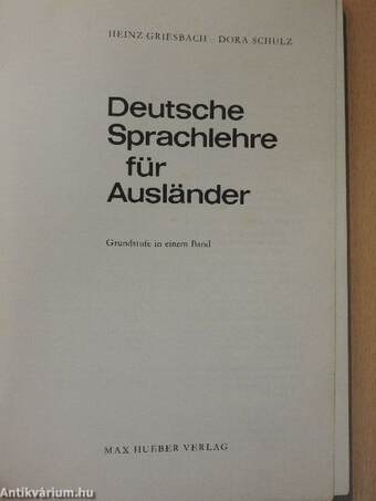 Deutsche Sprachlehre für Ausländer - Grundstufe