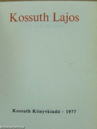 Kossuth Lajos (minikönyv) (számozott)