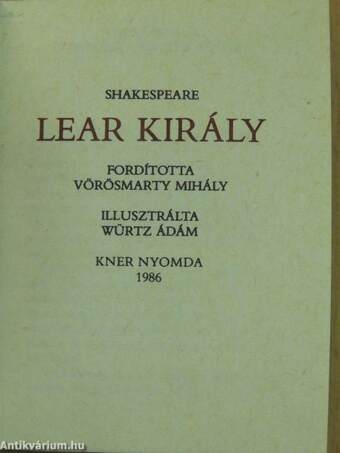 Lear király (minikönyv)