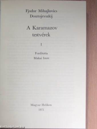 A Karamazov testvérek I-II.