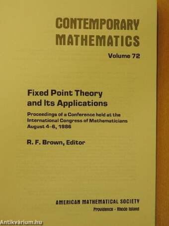 Fixed Point Theory and Its Applications