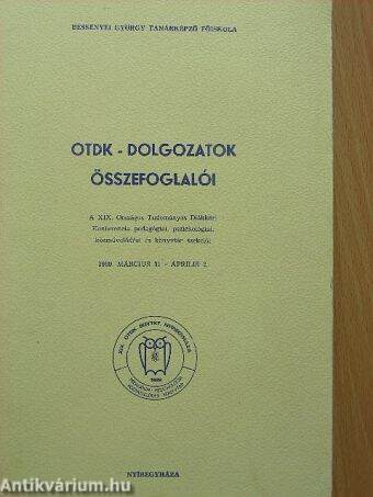 OTDK - Dolgozatok összefoglalói