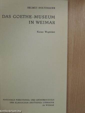 Das Goethe-Museum in Weimar