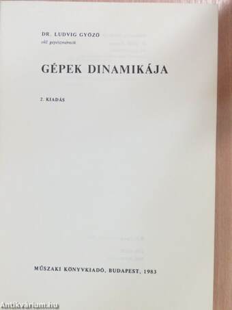 Gépek dinamikája