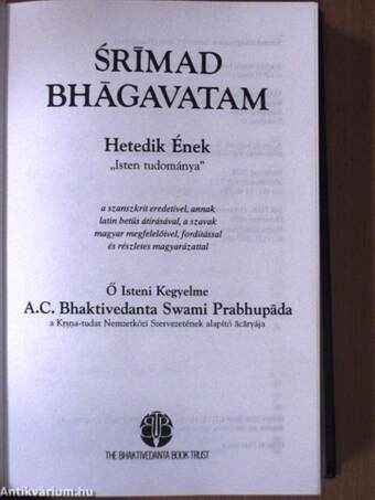 Srímad Bhágavatam - Hetedik ének