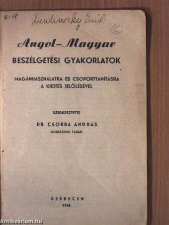 Angol-magyar beszélgetési gyakorlatok