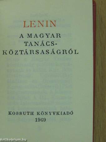 A Magyar Tanácsköztársaságról (minikönyv) - Plakettel