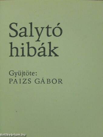 Salytó hibák (minikönyv)