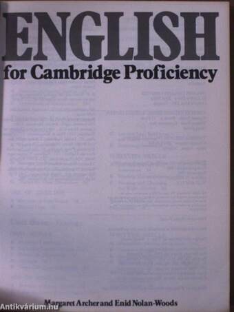 English for Cambridge Proficiency