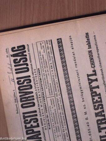 Budapesti Orvosi Ujság 1940. január-december I-II.