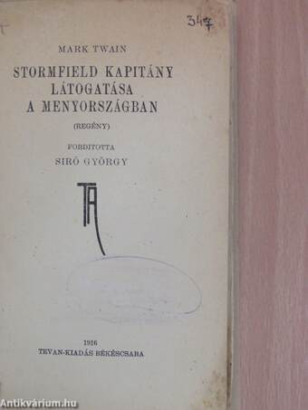 Stormfield kapitány látogatása a Menyországban