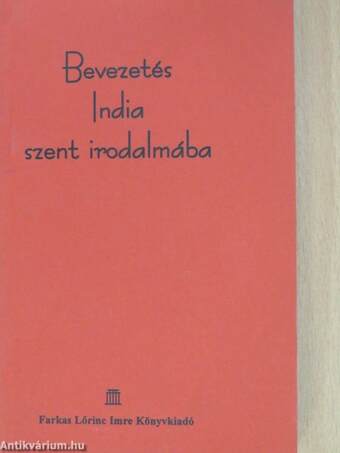 Bevezetés India szent irodalmába