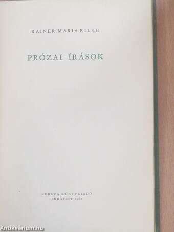 Prózai írások/Válogatott versek