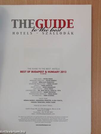 The Guide to the best - Hotels - Szállodák