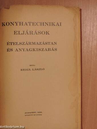 Konyhatechnikai eljárások