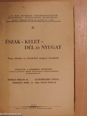 Észak - kelet - dél és nyugat