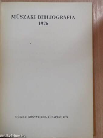 Műszaki bibliográfia 1976