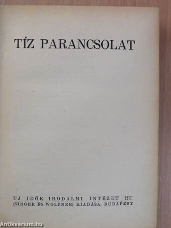 Tíz parancsolat