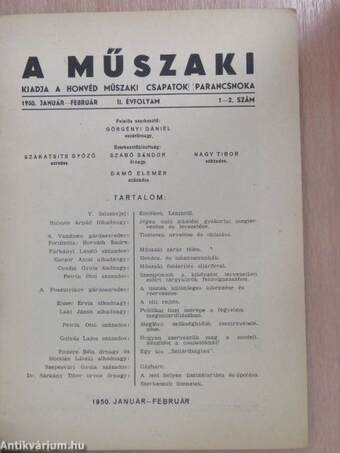 A Műszaki 1950. január-február