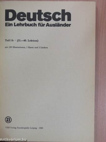 Deutsch - Ein Lehrbuch für Ausländer 1/b