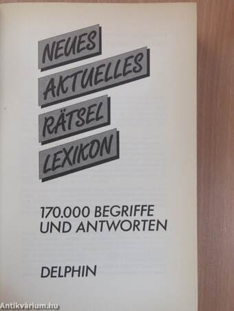 Neues Aktuelles Rätsel Lexikon