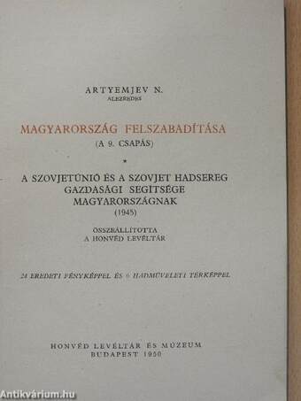 Magyarország felszabadítása/A Szovjetunió és a szovjet hadsereg gazdasági segítsége Magyarországnak