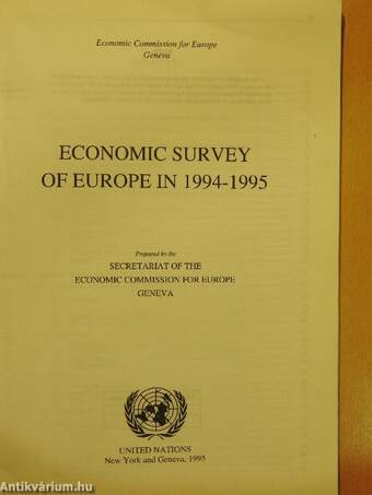 Economic Survey of Europe in 1994-1995